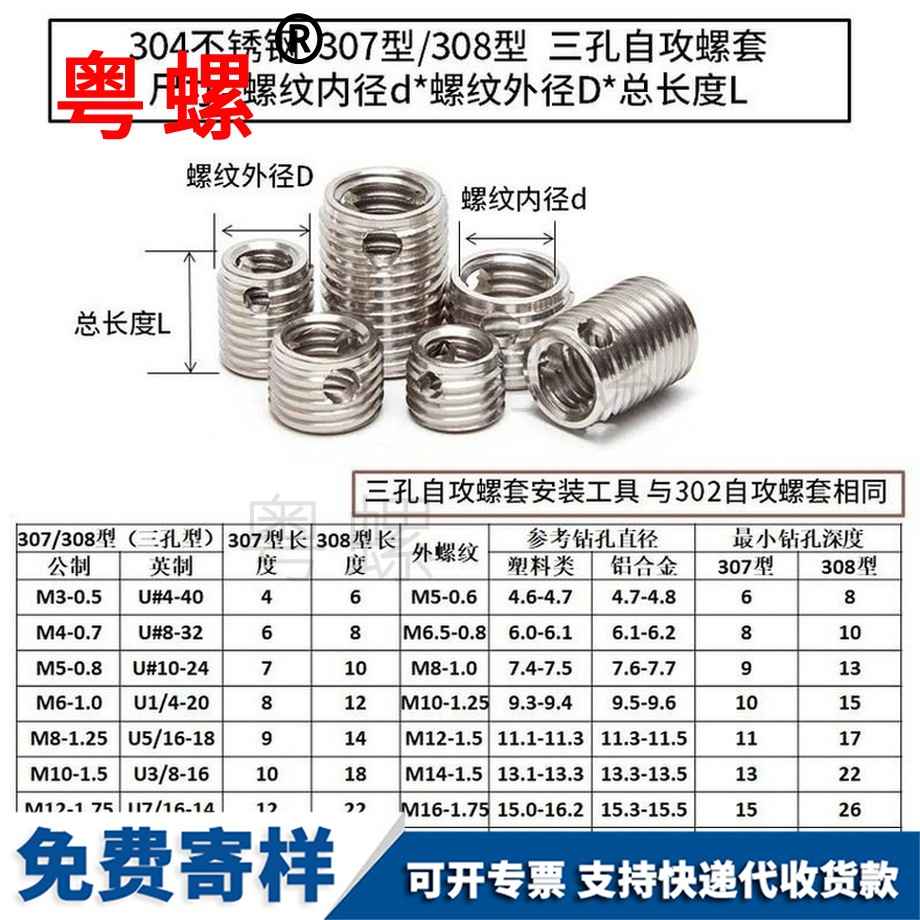 批發(fā)不銹鋼慶陽自攻螺套