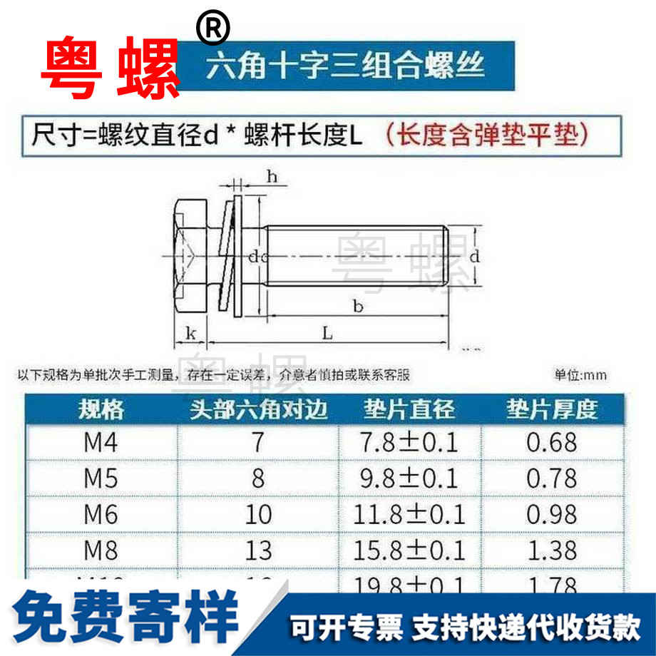 供應鐵六角西安三組合螺絲